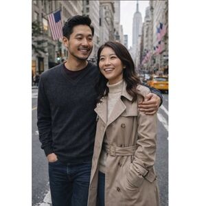 J. Crew Men's Dark Gray V-Neck Wool Blend Sweater (Sweater Only)